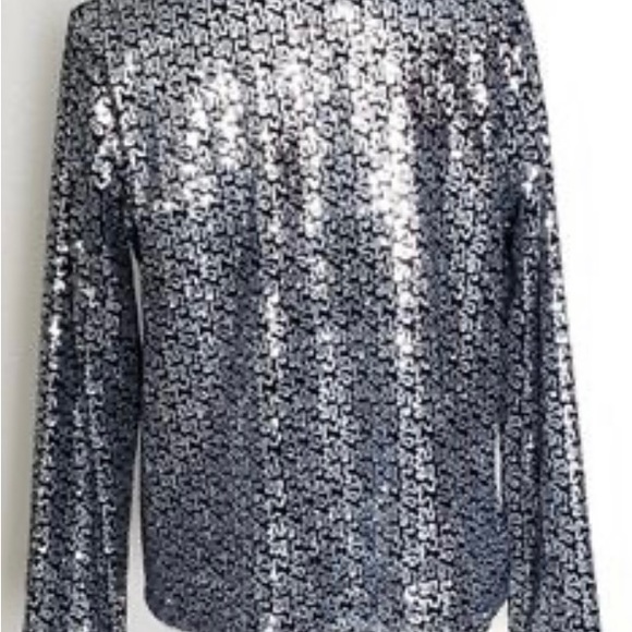 GORGEOUS Ivanka Trump Sequin blazer 🖤🩶 Side Medium - Picture 4 of 5